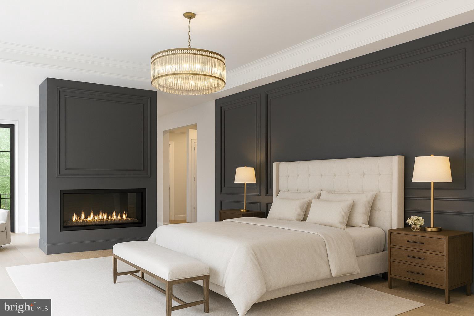 11313 Marcliff Road North Bethesda, MD 20852 - Photo 15 of 22 a bedroom with a bed and a fireplace