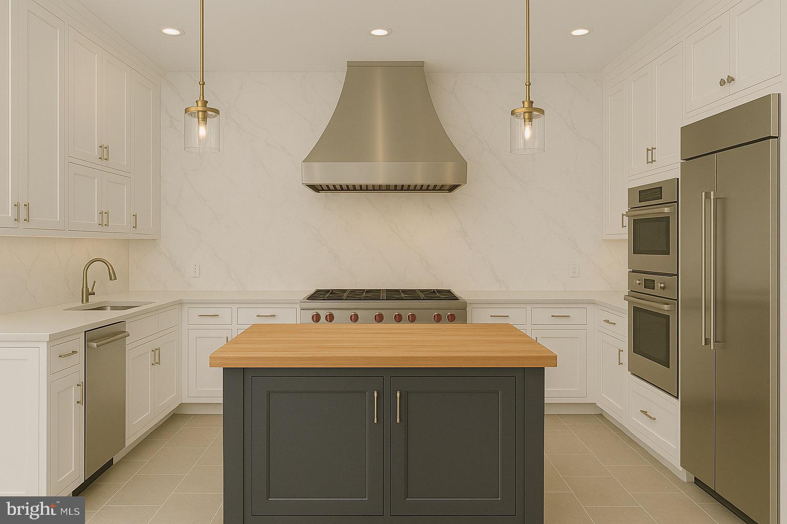 11313 Marcliff Road North Bethesda, MD 20852 - Photo 21 of 22 a kitchen with a sink a stove a refrigerator and white cabinets