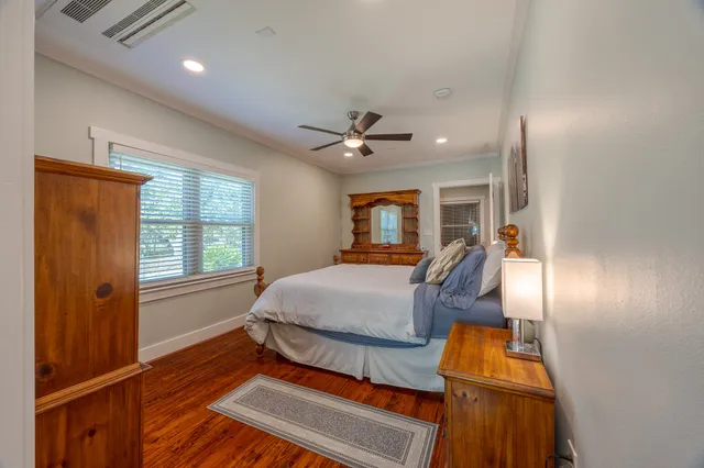 a view of a kitchen with furniture and a window