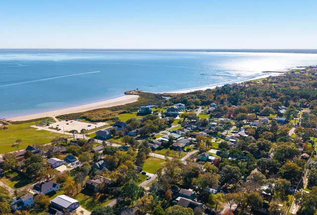 an aerial view of multiple house