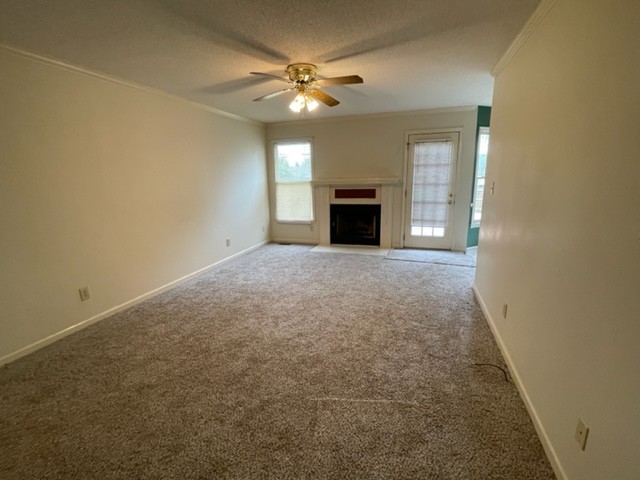 1875 Needmore Road Clarksville, TN 37042 - Photo 7 of 20 an empty room with a fireplace and a ceiling fan