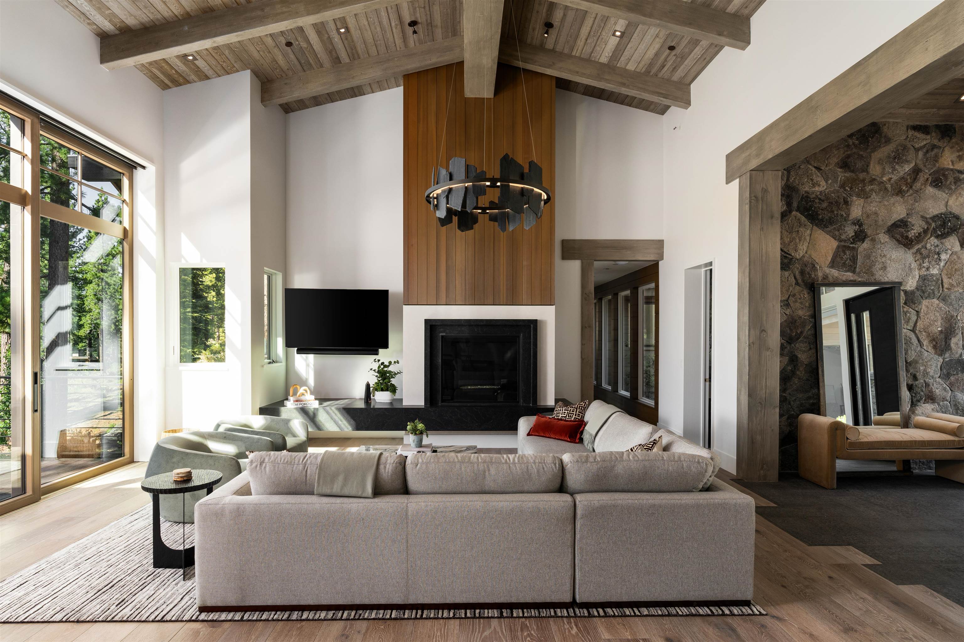 8207 Ehrman Drive Truckee, CA 96161 - Photo 8 of 21 a living room with furniture and a fireplace