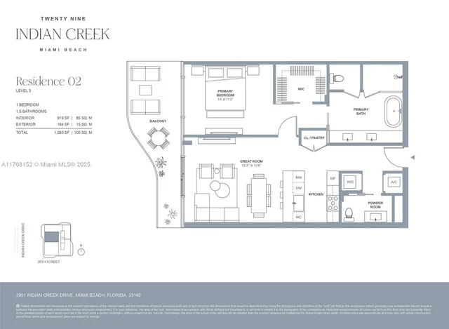 $1,643,500 | 2901 Indian Creek Drive, Unit 302, Miami Beach, FL 33140