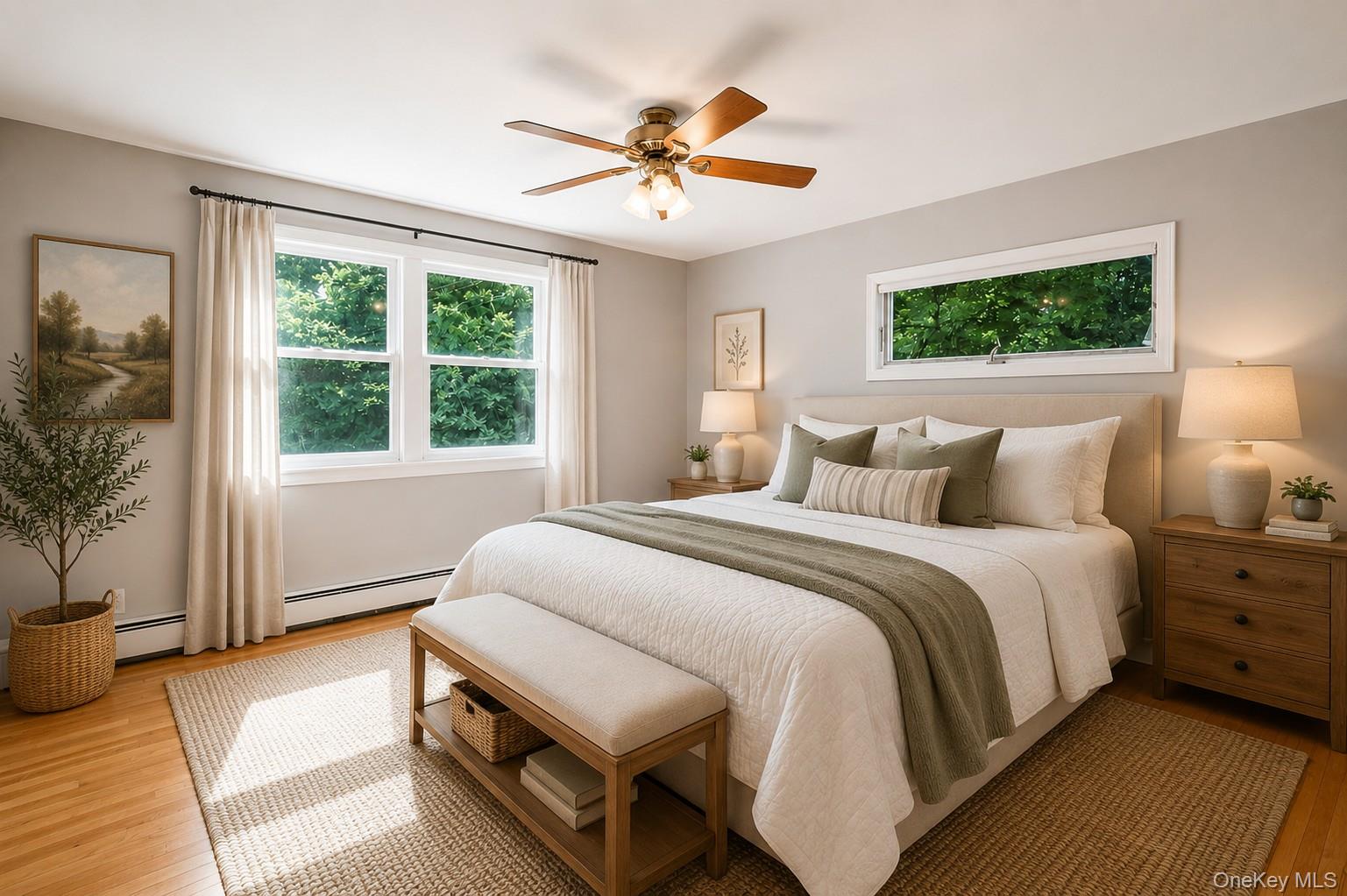 16 Valentine Road Shoreham, NY 11786 - Photo 13 of 41 Virtually Staged first floor bedroom with 2 closets, wood floors