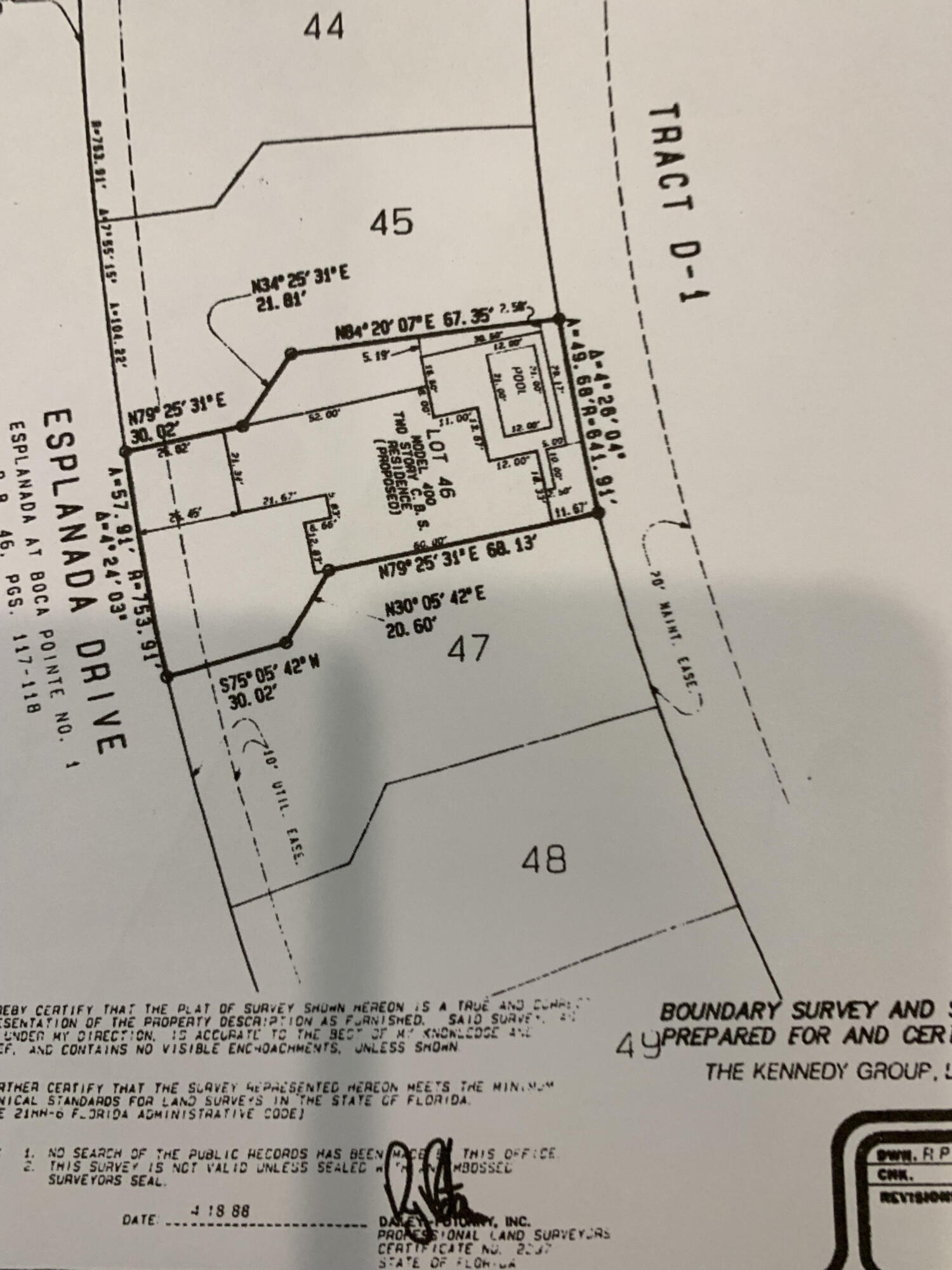 22570 Esplanada Drive Boca Raton, FL 33433 - Photo 44 of 47 survey 22570 esplanada drive boca raton