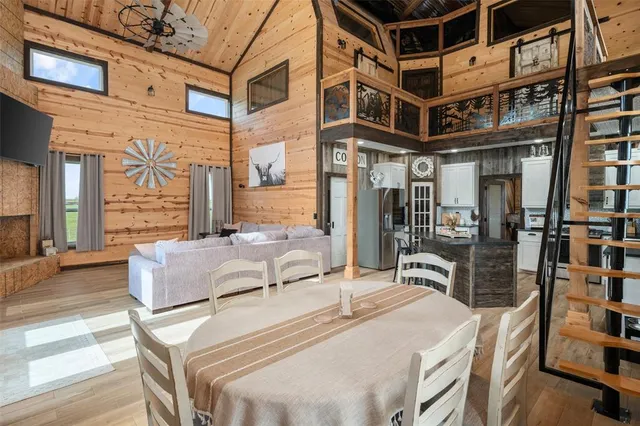 a view of a building with glass windows