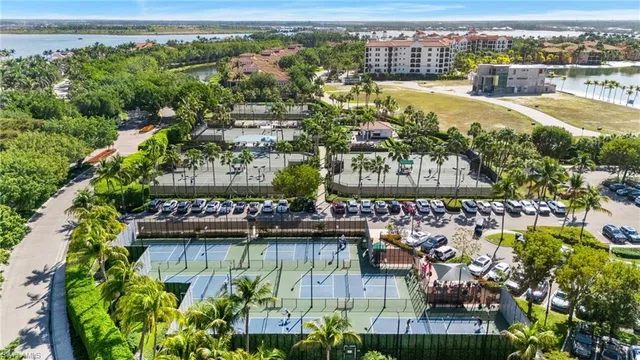 a view of a city with plants