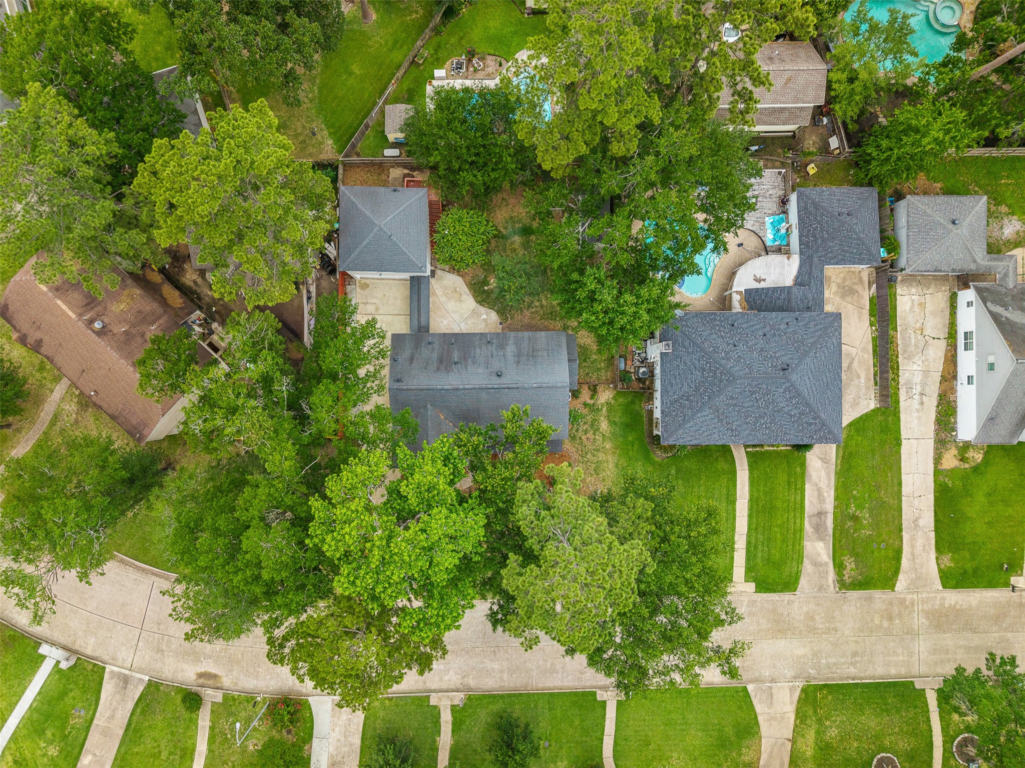4238 Annawood Circle Spring, TX 77388 - Photo 42 of 46 an aerial view of a house with a yard and tree s