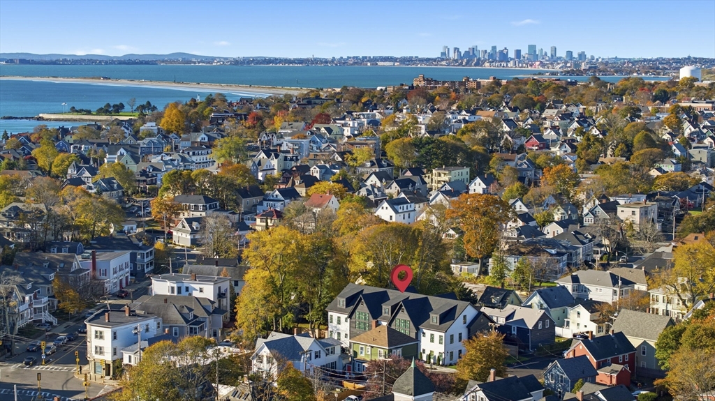 an aerial view of a city