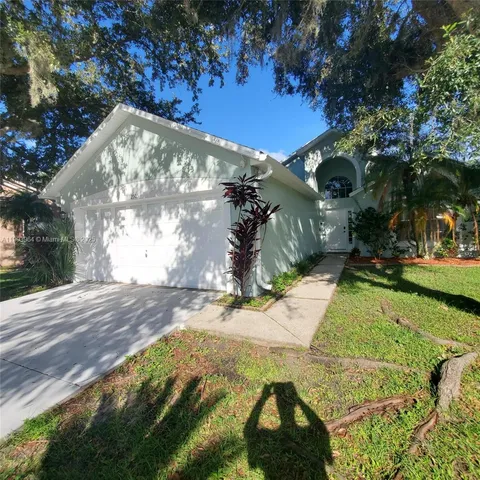 a view of a backyard
