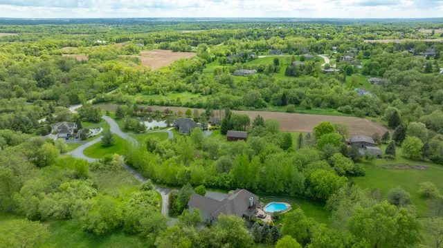 a view of a garden with an outdoor space