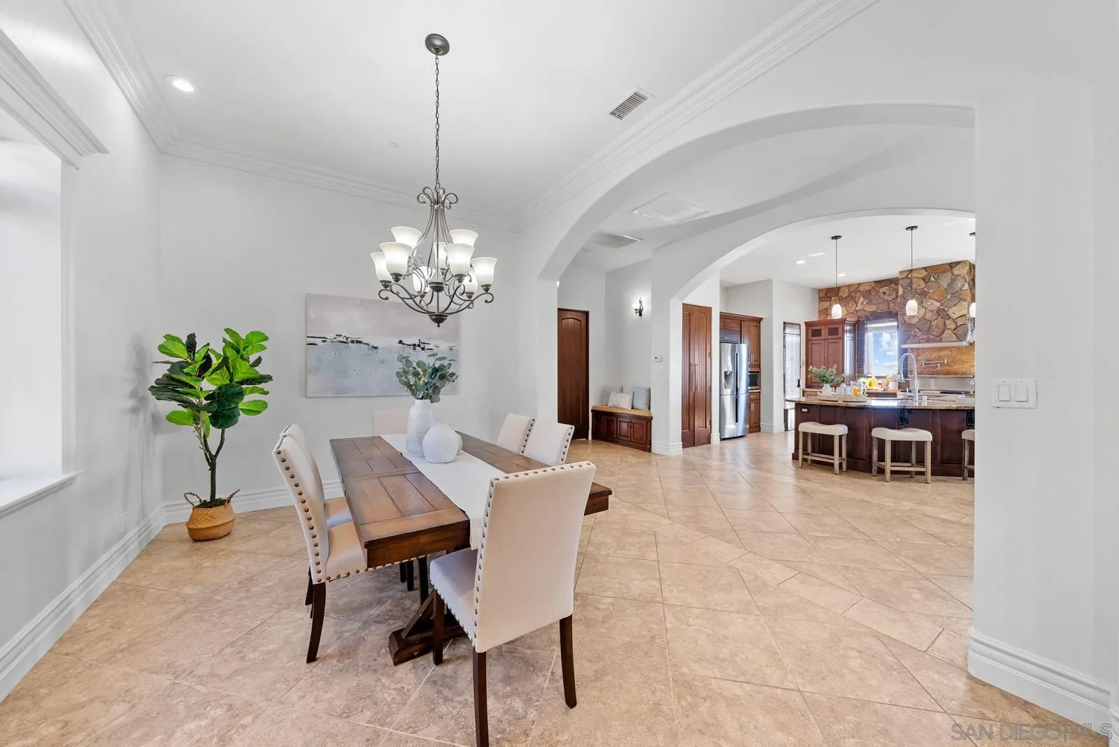 13170 Rancho Heights Road Pala, CA 92059 - Photo 17 of 75 a view of a dining room with furniture and chandelier