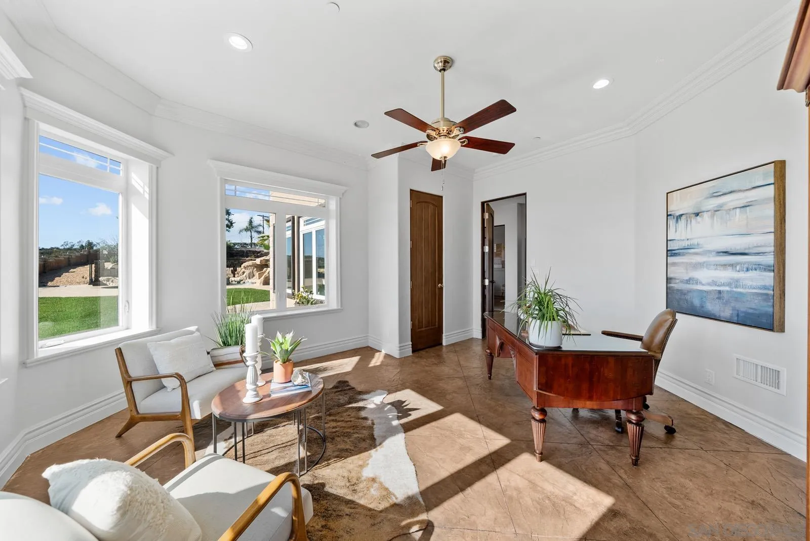 13170 Rancho Heights Road Pala, CA 92059 - Photo 41 of 75 a living room with furniture a window and a potted plant