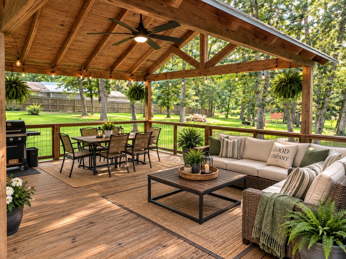 605 County Road Goodrich, TX 77335 - Photo 3 of 7 Digitally enhanced porch showing you the possibilities