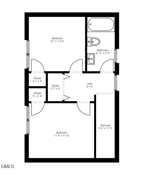 1217 Rosedale Avenue, Unit B Durham, NC 27707 - Photo 24 of 24 a picture of a floor plan
