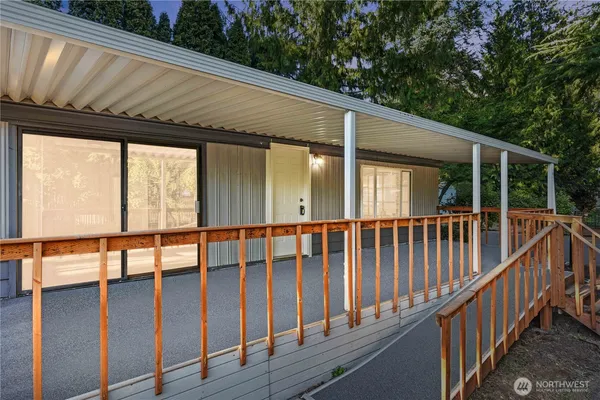 a view of a porch