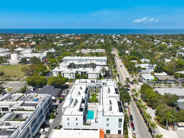 an aerial view of a city