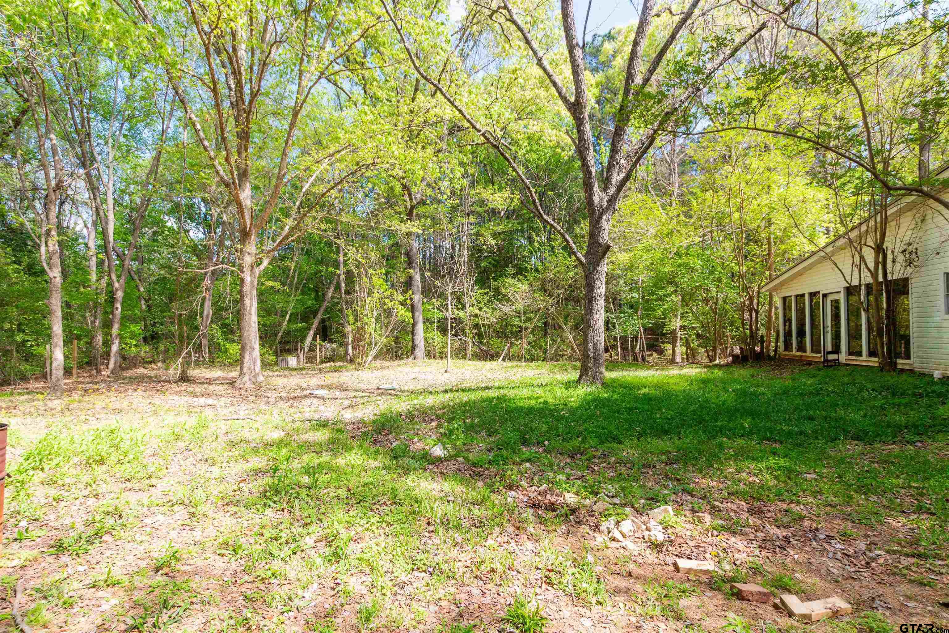 2942 Medlin Road Gilmer, TX 75645 - Photo 25 of 30 a view of a yard with plants and large trees