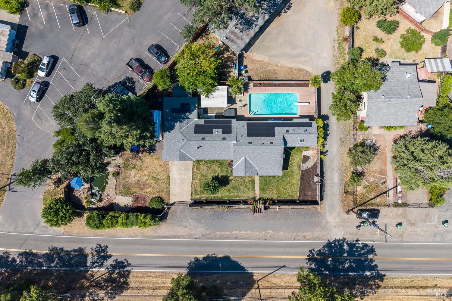 2260 Old River Road Ukiah, CA 95482 - Photo 29 of 29 an aerial view of a house with a yard and a large tree