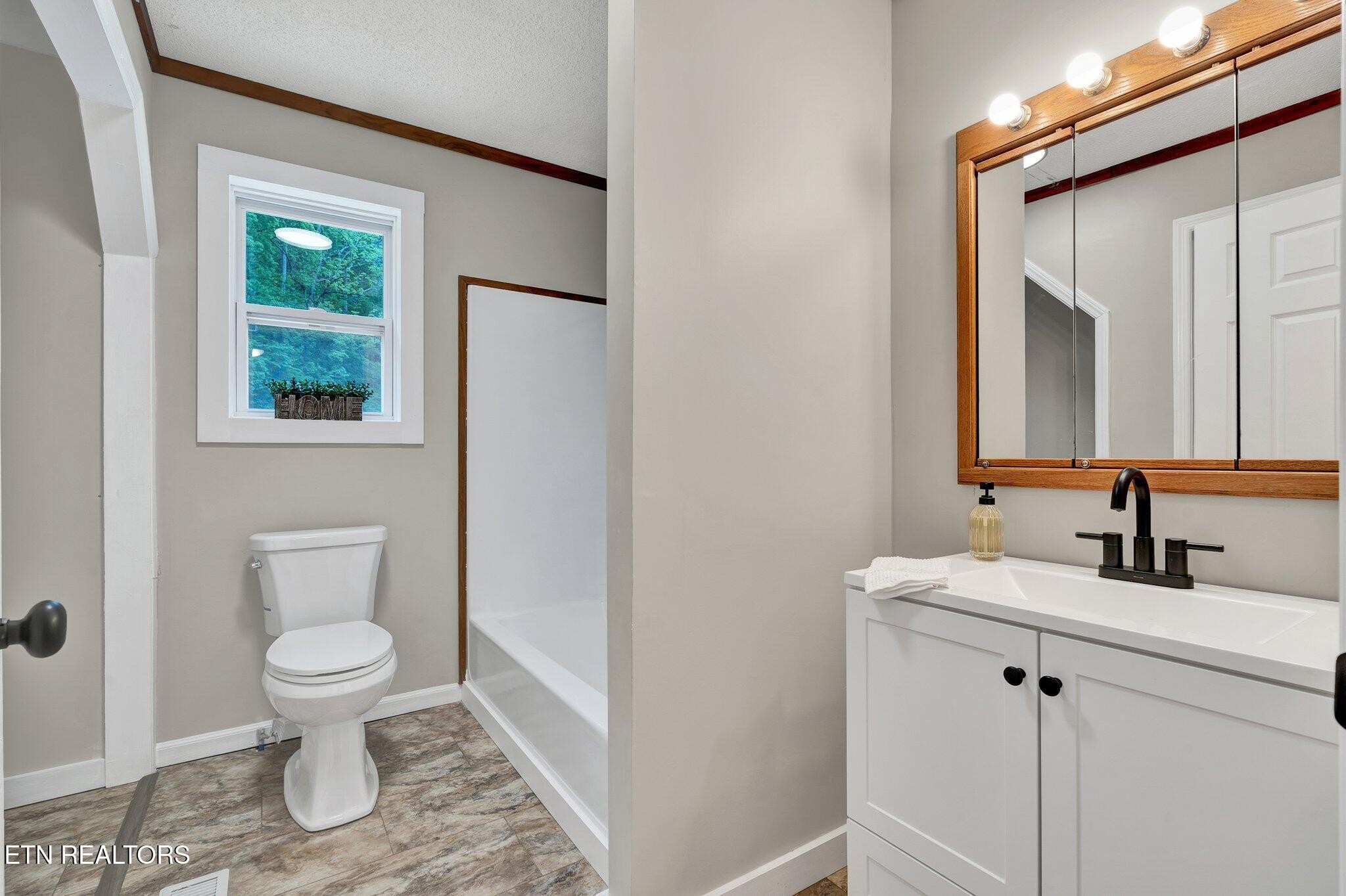 12408 North Nopone Valley Road Decatur, TN 37322 - Photo 10 of 54 a bathroom with a toilet sink and a mirror