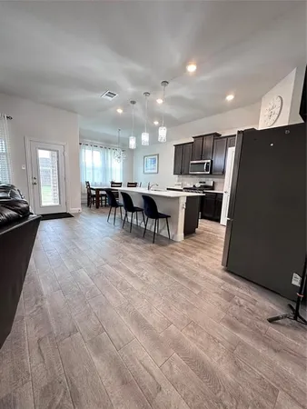 a open kitchen with lots of counter space