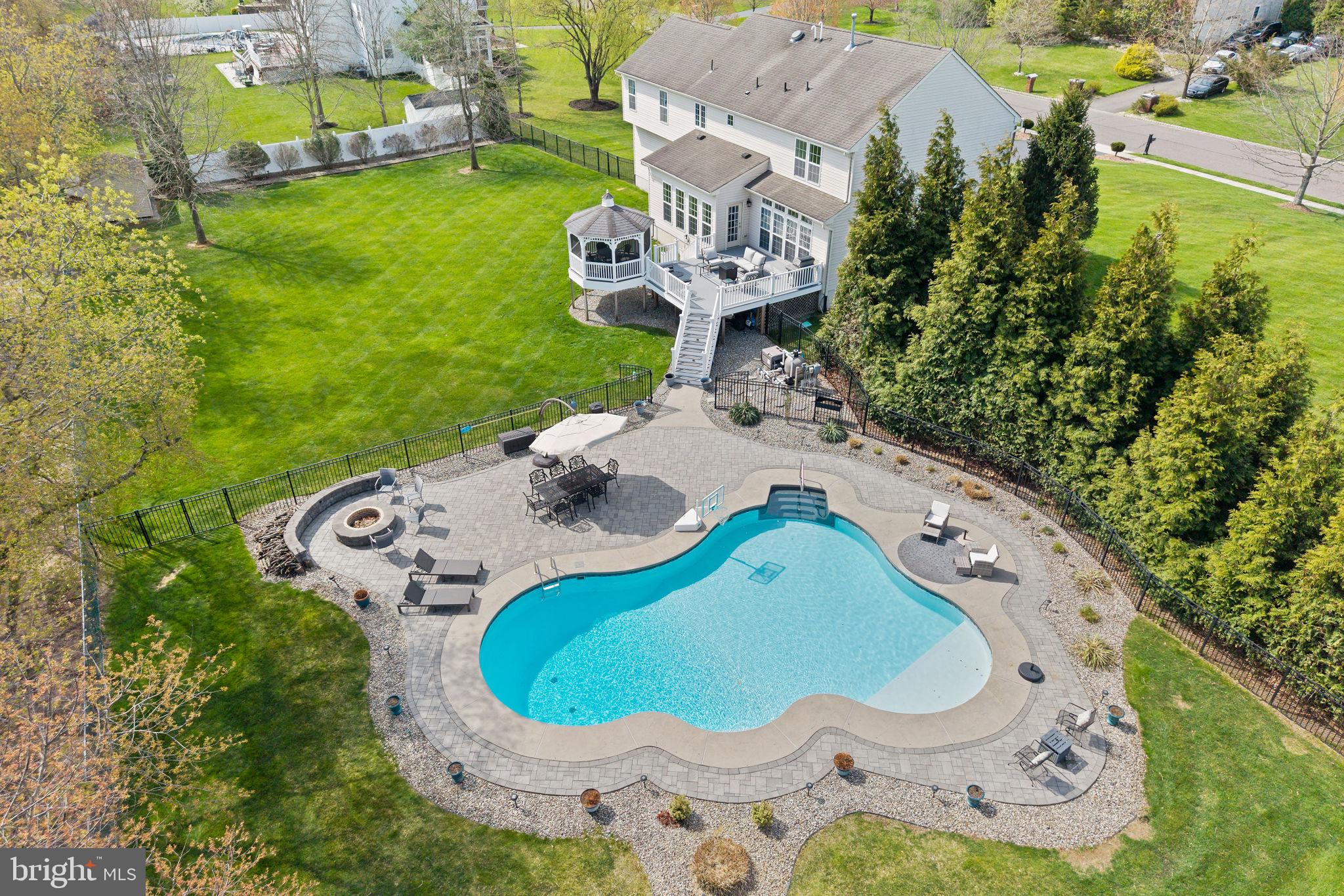 11 Nicholas Court Cream Ridge, NJ 08514 - Photo 49 of 67 Stunning backyard oasis with pool.