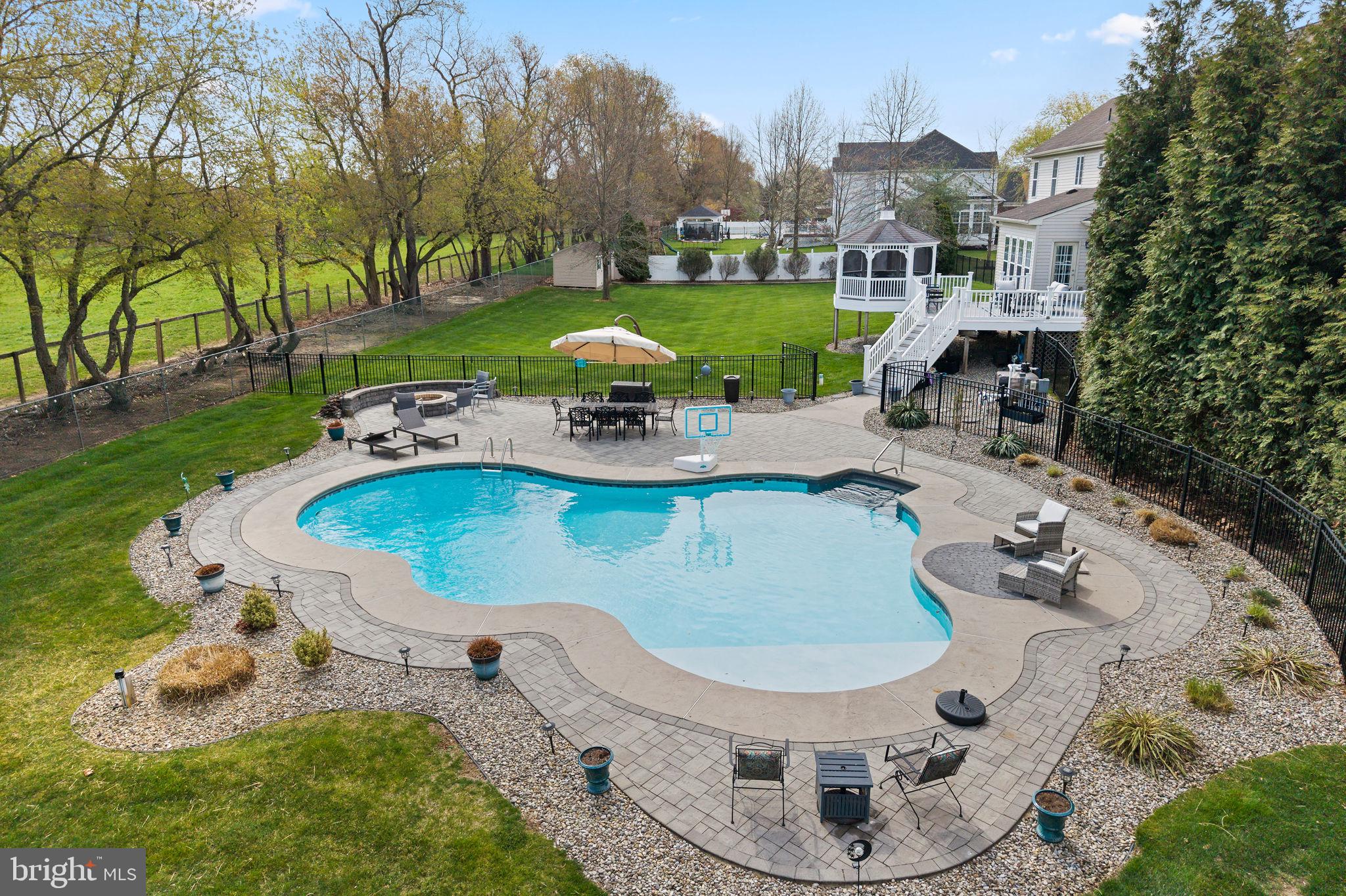 11 Nicholas Court Cream Ridge, NJ 08514 - Photo 52 of 67 Serene backyard oasis with pool.