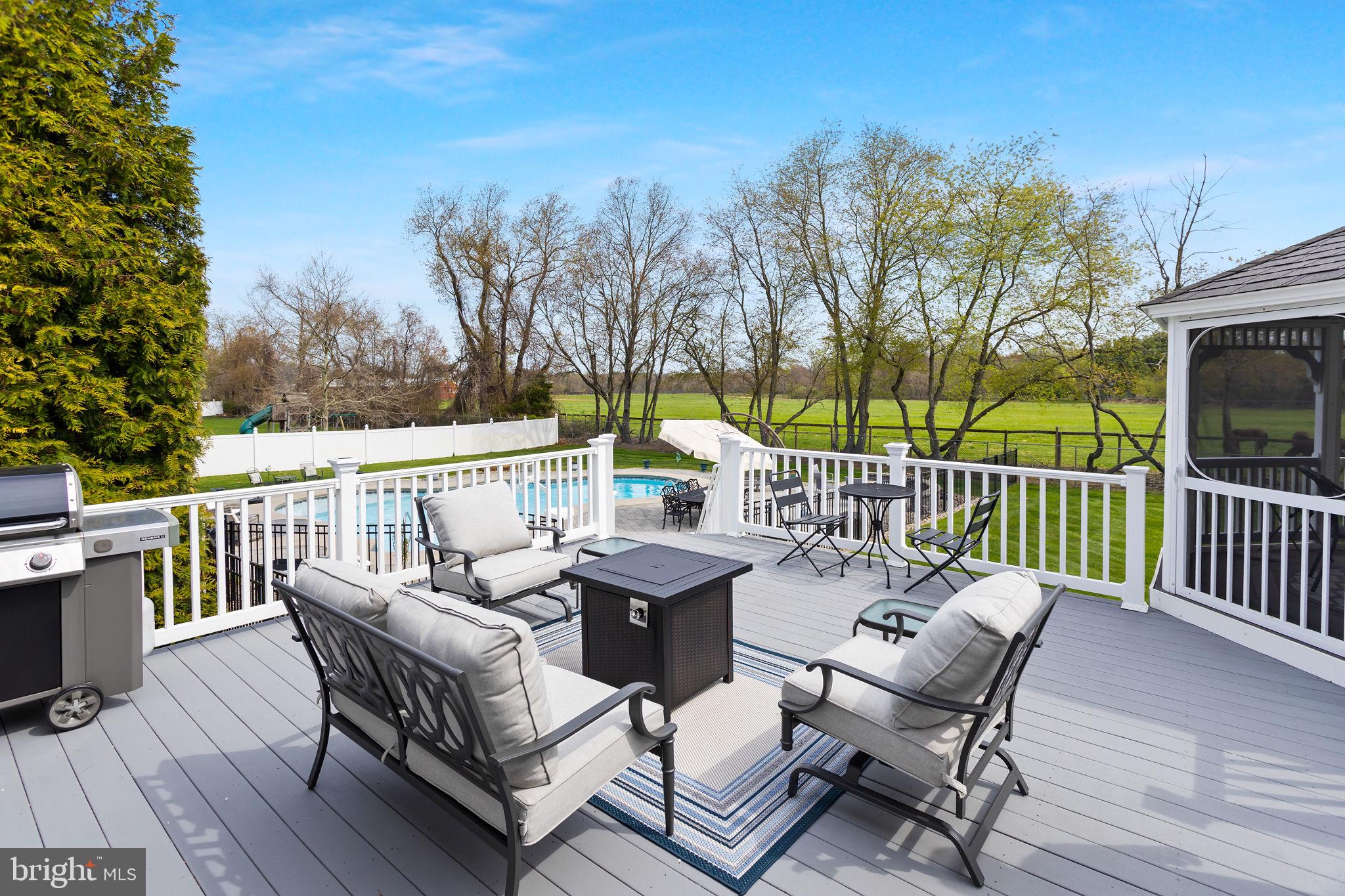 11 Nicholas Court Cream Ridge, NJ 08514 - Photo 61 of 67 Serene deck with poolside views.