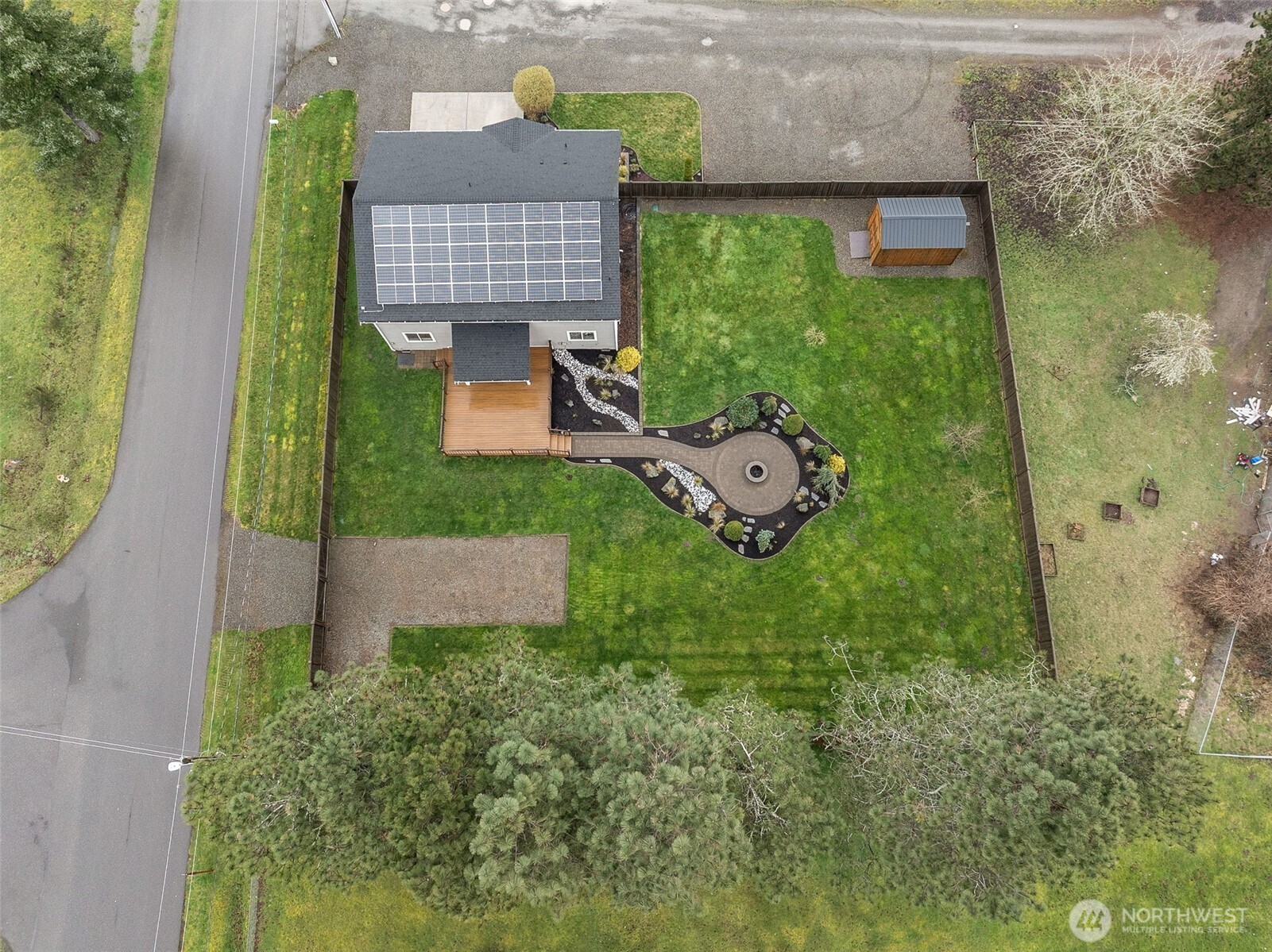 101 Murphy Lane South Rainier, WA 98576 - Photo 2 of 40 an aerial view of a house with garden space and street view