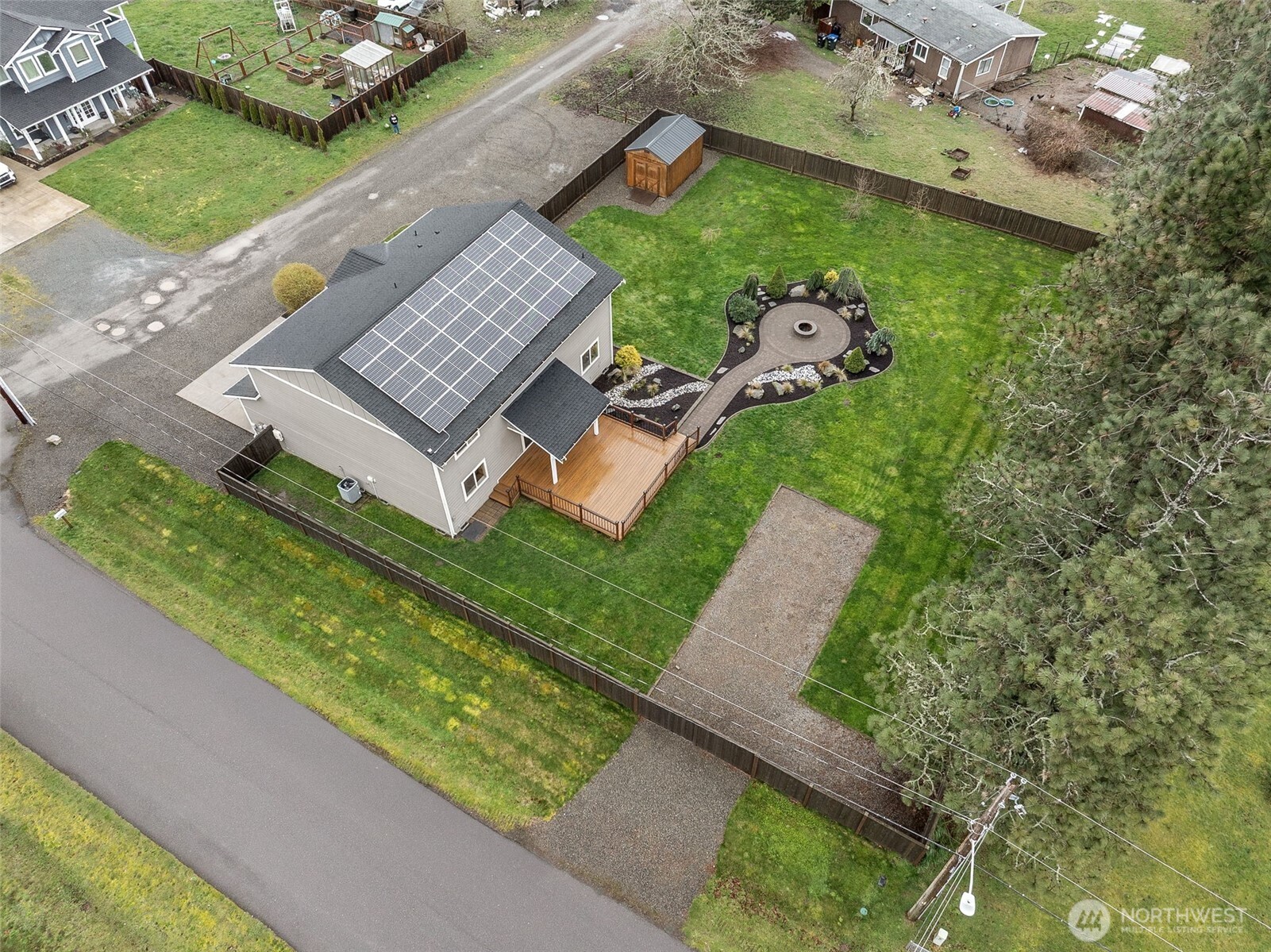 101 Murphy Lane South Rainier, WA 98576 - Photo 29 of 40 an aerial view of a house with garden space and street view