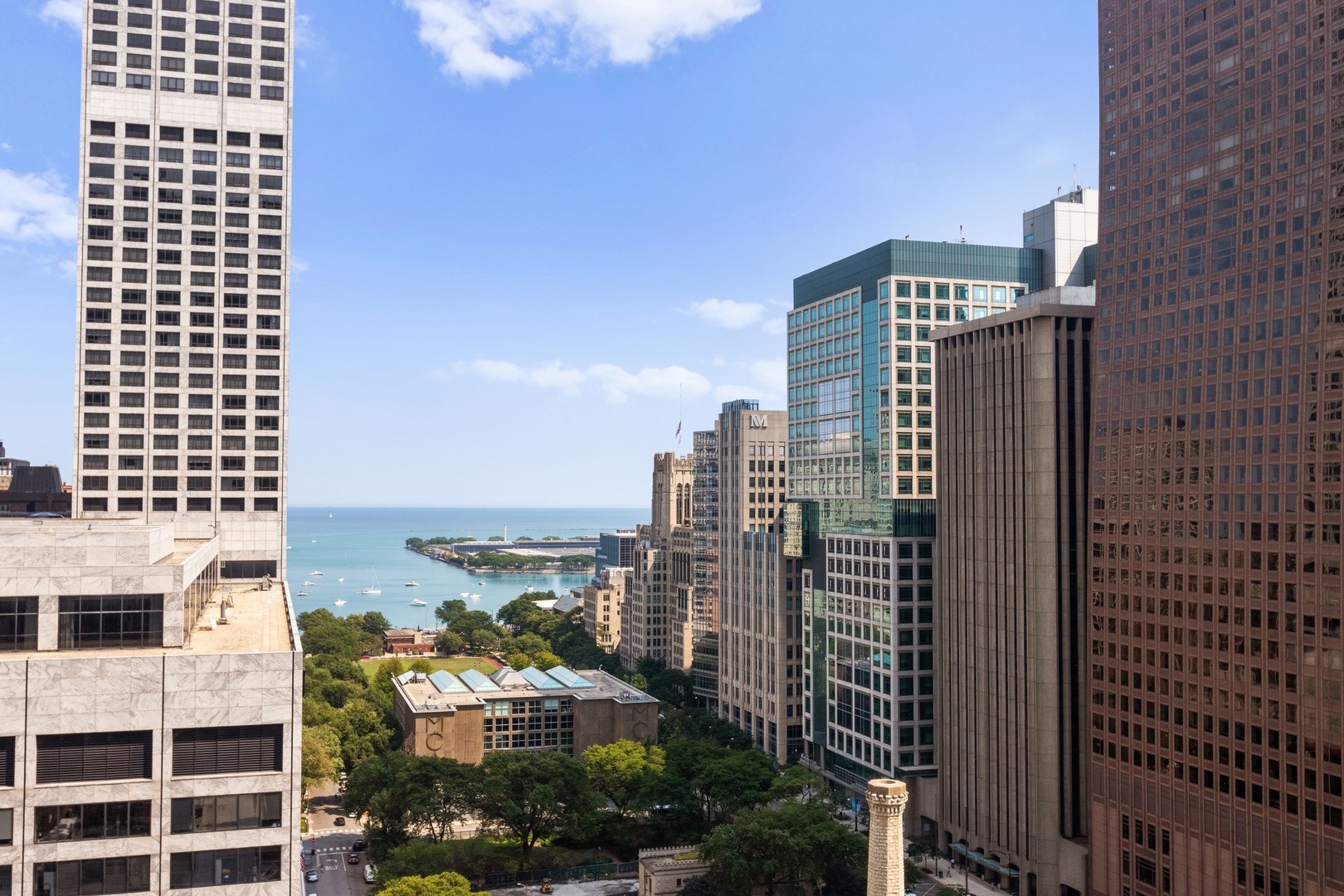 111 East Chestnut Street, Unit 25K Chicago, IL 60611 - Photo 4 of 28 a city view with tall buildings