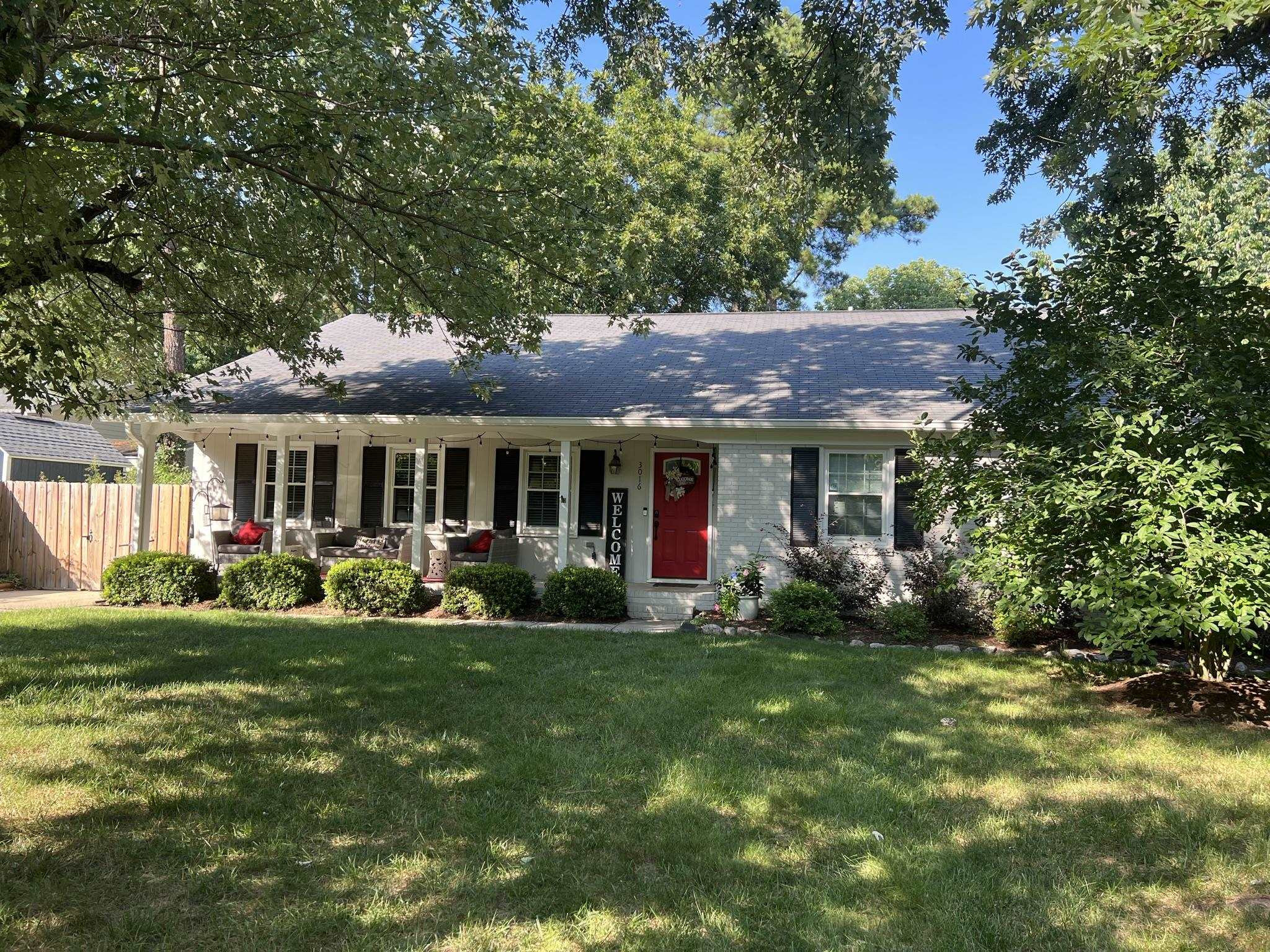 3016 Old Orchard Road Raleigh, NC 27607 - Photo 1 of 39 Sought out Meredith Woods Convenient Ranch Home !A Nestled Ranch Home Surrounded Amongst Absolute Mature Hardwoods & Nature PLUS Beautiful Grass and Fenced Yard. Welcome Home !