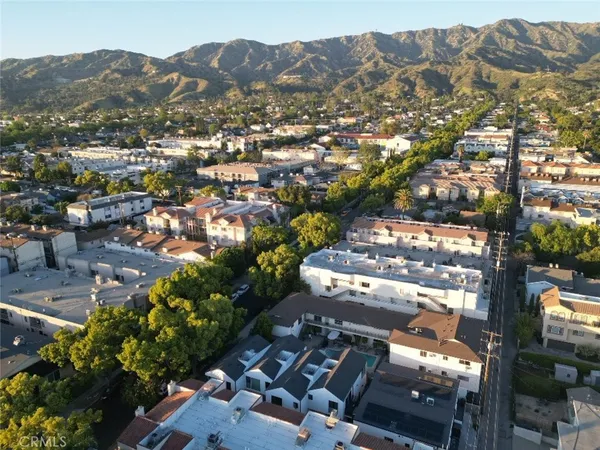 an aerial view of a city