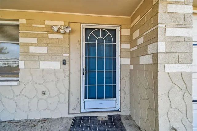 a view of front door of house