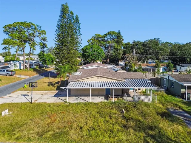a view of a swimming pool with a view of a swimming pool