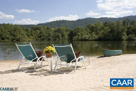 a view of a lake with a mountain