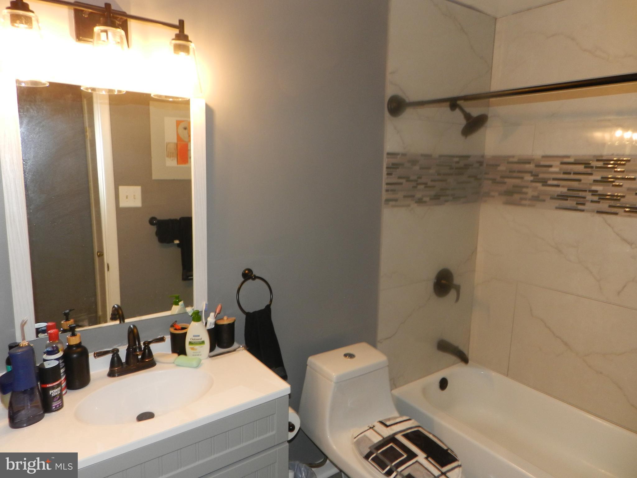 3714 Mayberry Avenue, Unit E Baltimore, MD 21206 - Photo 23 of 28 a bathroom with a sink and a mirror