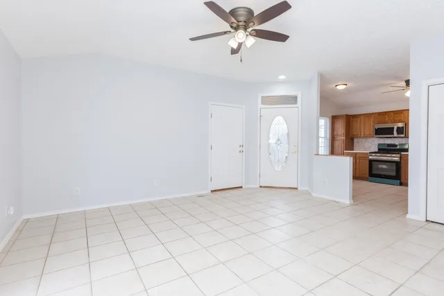a view of a kitchen with a sink