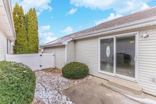 a view of backyard of house