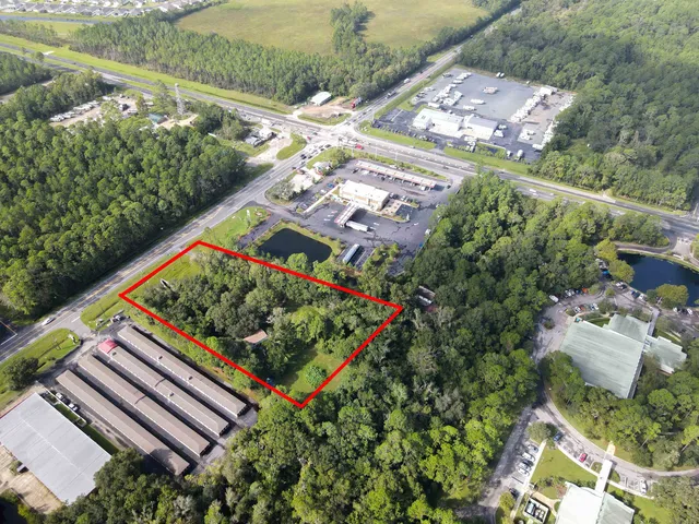 a view of a yard with a tree