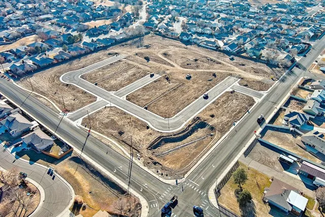 an aerial view of a city