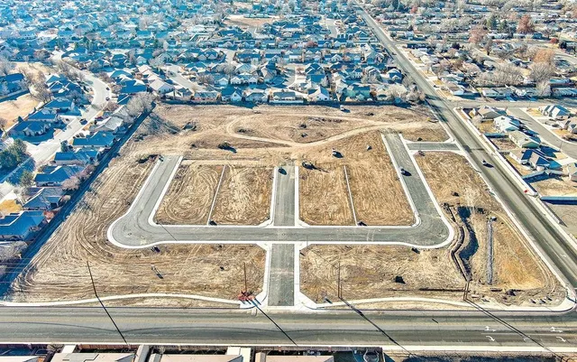 an aerial view of a building
