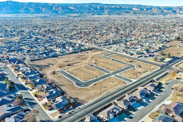 an aerial view of a city