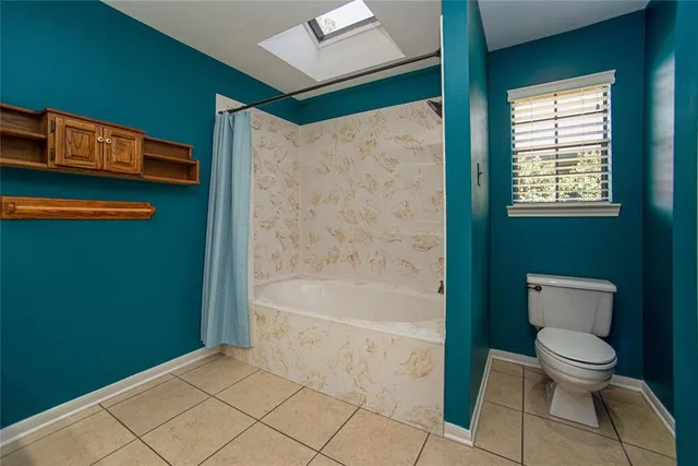 a bathroom with a toilet and a bathtub
