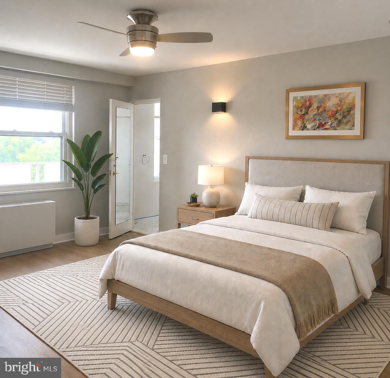 1600 Hagys Ford Road North, Unit 9N Penn Valley, PA 19072 - Photo 20 of 37 Primary bedroom, virtually staged