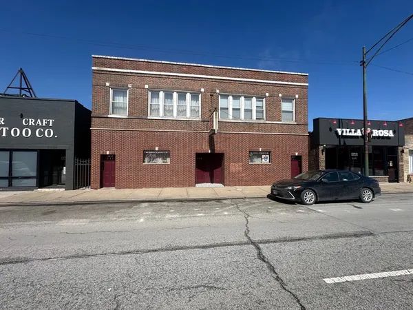 a car parked in front of a building
