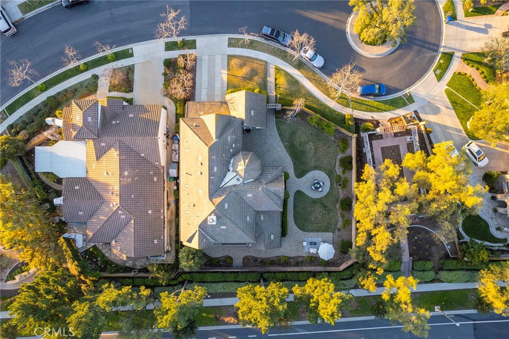 6 Shepherd Court Ladera Ranch, CA 92694 - Photo 56 of 68 an aerial view of a house with a swimming pool