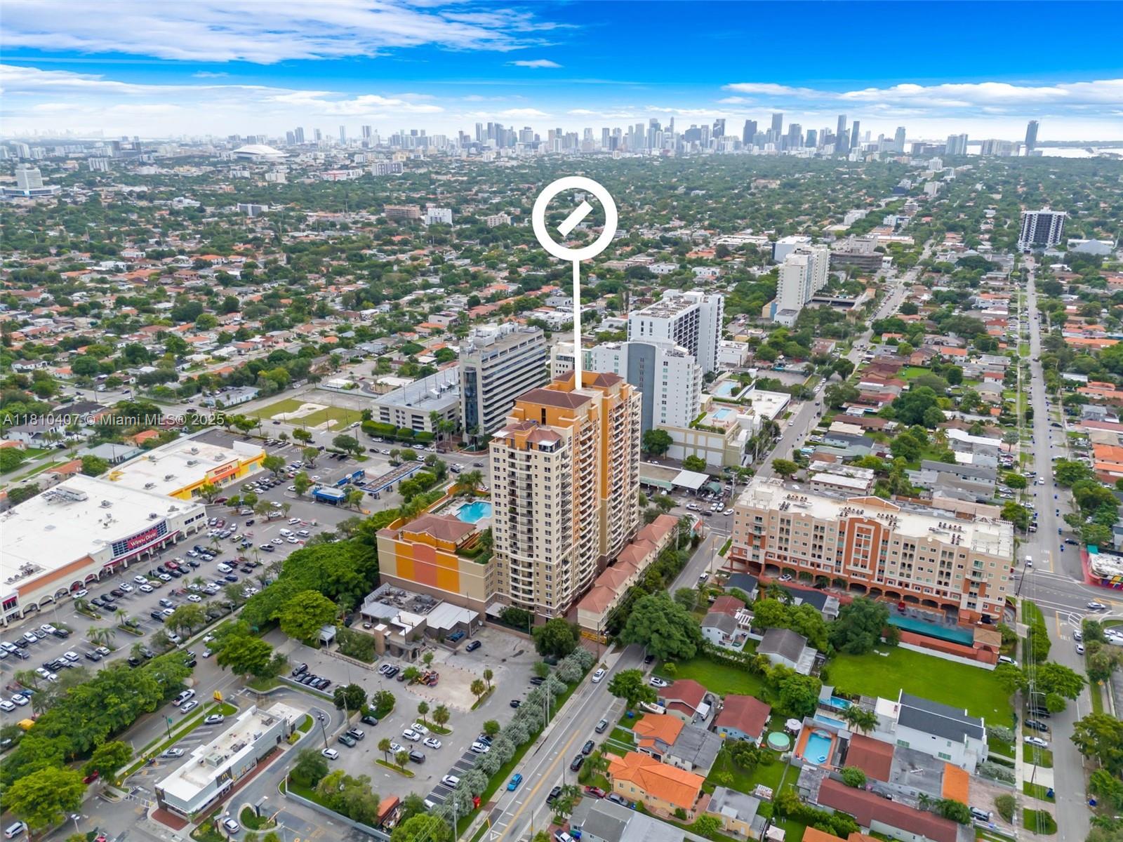 3232 Southwest 22nd Terrace, Unit 1106 Miami, FL 33145 - Photo 17 of 22 an aerial view of a city