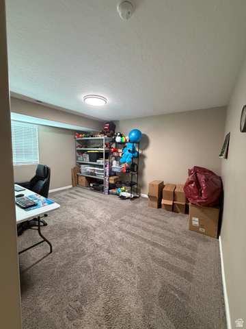 118 Tram Rock Rd. Lake Point, UT 84074 - Photo 26 of 34 Carpeted room featuring a white ceiling, recessed window with blinds, and neutral wall paint