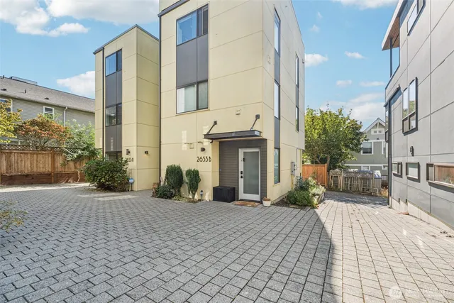 a view of a building with many windows